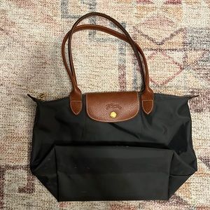 Real Longchamp navy/grey bag